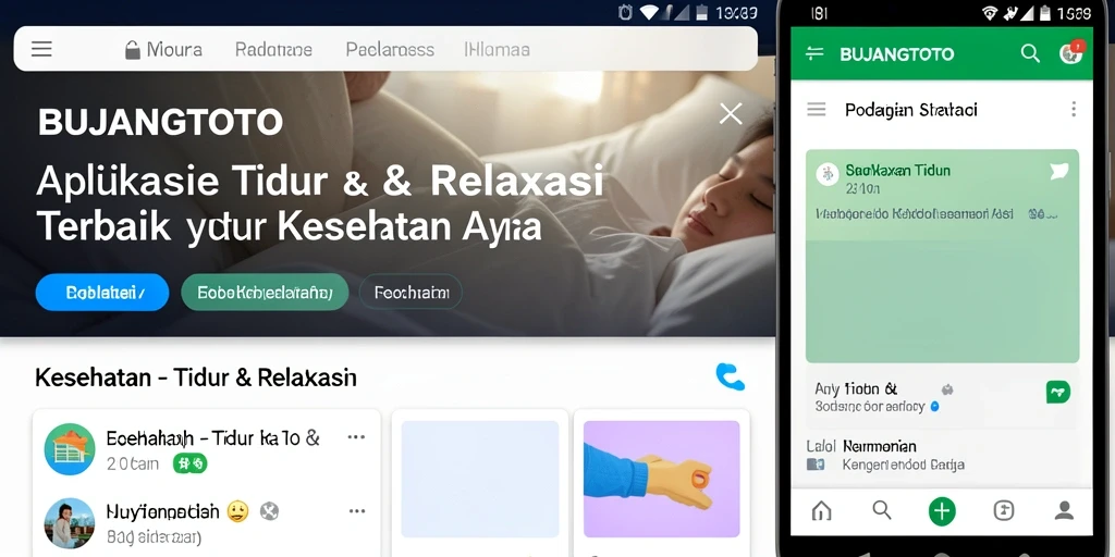 Screenshot BUJANGTOTO menampilkan antarmuka relaksasi dan fitur tidur.