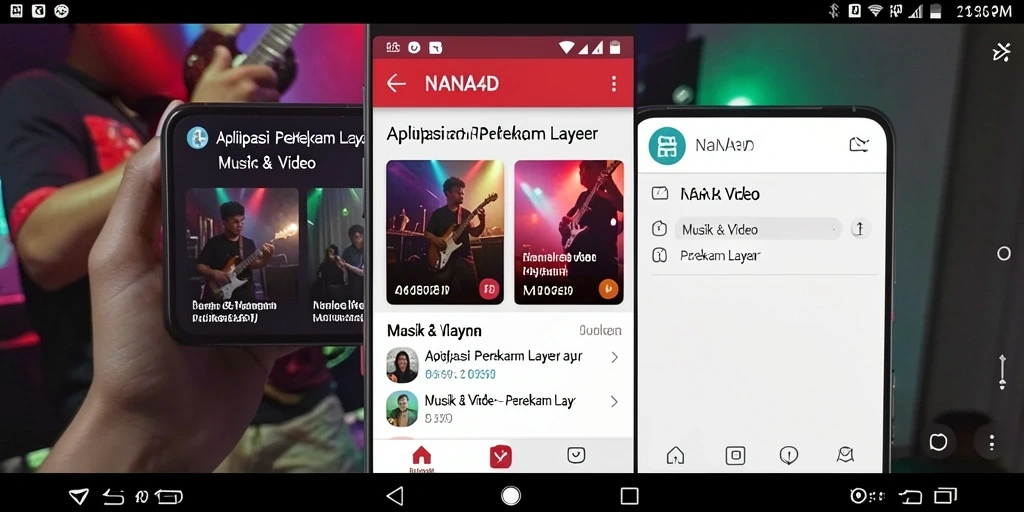 Antarmuka aplikasi NANA4D yang sederhana dan intuitif untuk perekaman layar.