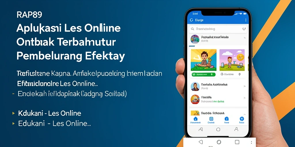 Tampilan intuitif aplikasi Les Online RAP89 yang memudahkan belajar.