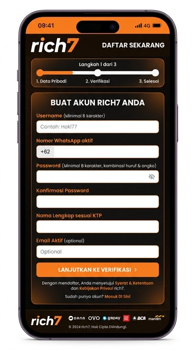 Cara Mudah Buat Akun Baru di rich7